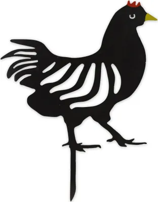 Produktbild von Beetstecker Gartenstecker Hahn Huhn Eisen Replikat Retro Design Dekoration