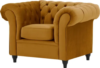 Produktbild von Chesterfield Windsor Samtsessel in Premium Velours-Qualität
