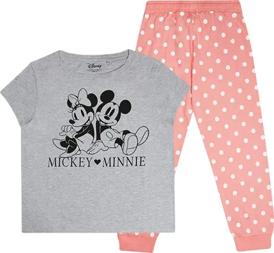 Produktbild von Disney - Schlafanzug mit langer Hose für Damen TV581 (XL) (Grau/Pink)