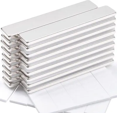 Produktbild von Neodym-Magneten-Satz - Stark und vielseitig - 18 Stück - Silber - 60 x 10 x 3 mm