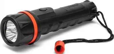 Produktbild von Velamp LED Gummi-Taschenlampe, 3 LEDs, wasserdicht, mit Tragesenkel, inklusive Batterien