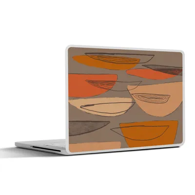 Produktbild von MuchoWow® Laptop Aufkleber Sticker Cover Abstrakt - Vintage - Formen - Pastell 25x18 cm - Laptop-Deko