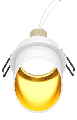 Zdjęcie produktu dla Lampa do wbudowania, metalowa, w kolorze białego złota, gniazdo GU10, D 6,3