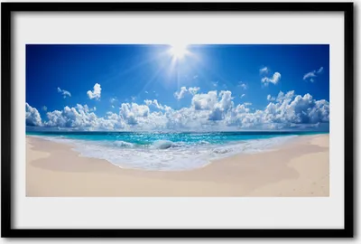 Produktbild von Bild 60x40 MDF-Rahmen Wandkunst Sun Beach Sea Landschaft