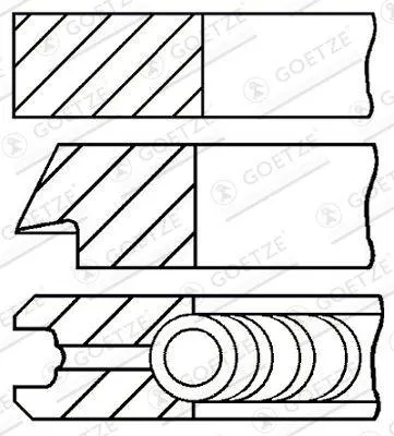 Produktbild von GOETZE ENGINE 08-782000-00 Kolbenringsatz Kolbenringe für IVECO Zeta