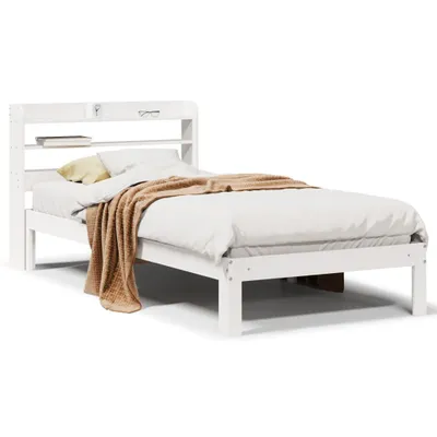 Produktbild von Maison Exclusive - Bettgestell mit Kopfteil ohne Matratze Weiß 90x200 cm