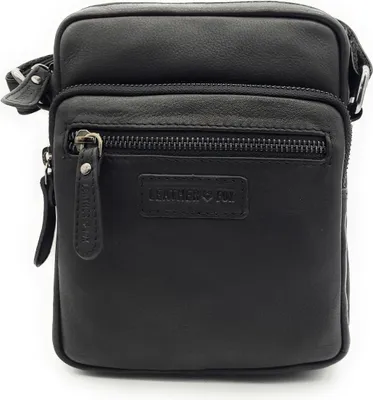 Produktbild von Leatherfox echt Leder Herren Schultertasche Umhängetasche Crossbag Handtasche schwarz