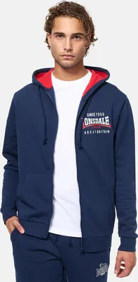 Produktbild von Herren Kapuzensweatjacke mit Reißverschluss normale Passform LINTMILL Navy/Red/White M Lonsdale