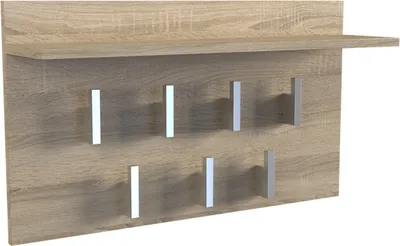 Produktbild von Wandgarderobe Fritz mit 7 Haken in Sonoma-Eiche