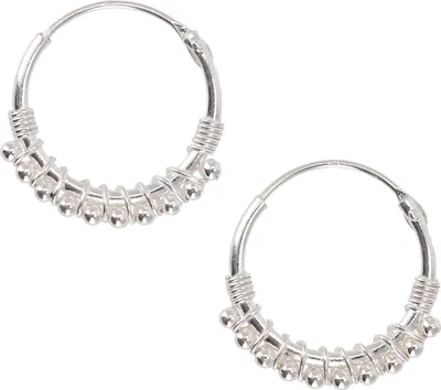 Produktbild von Silbercreolen, Verzierte Creolen aus Silber 1,4 cm, Silber-Farben, SterlingSilber, Silberohrringe