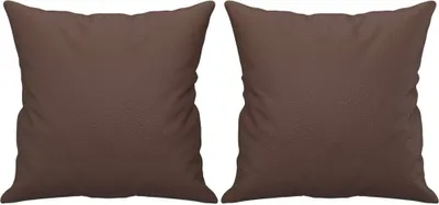 Immagine prodotto di Cuscini Decorativi 2pz Marrone 40x40 cm in Pelle finta