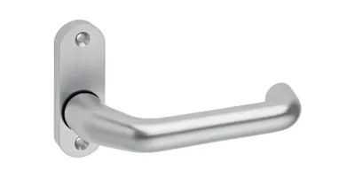 Produktbild von Dieckmann Rahmentürdrücker 391 Vierkant 8mm festdrehbar Alu F1 natur asymetrisch - 1347000001