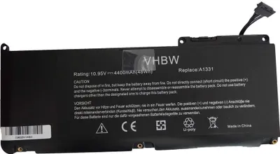 Produktbild von vhbw Akku kompatibel mit Macbook Pro MC372LL/A 15.4, MC226LL/A 17, MC373LL/A 15.4, MC375LL/A 13.3 Notebook (4400 mAh, 10,95 V, Li-Polymer)