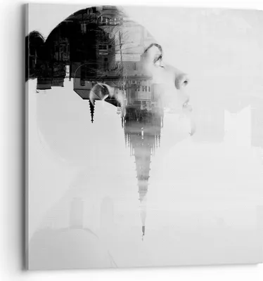 Produktbild von Bild auf Leinwand - Leinwandbild - Frau modern - 70x70cm - Wand Bild - Wanddeko - Wandbilder - Leinwanddruck - Bilder - Kunstdruck - Wanddekoration - Leinwand bilder - Wandkunst - AC70x70-3737
