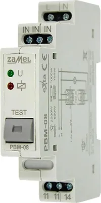 Produktbild von Bistabiles Relais mit Taster PBM-08 230V IP20 Zamel