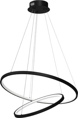 Produktbild von Rotonda Black 51W Led-Pendelleuchte Deckenleuchte Deckenlampe Hängeleuchte Kronleuchter