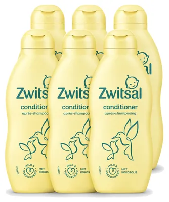 Imagen del producto de 6 unidades de acondicionador suave y nutritivo para bebés Zwitsal - 200 ml - Paquete económico