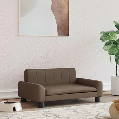 Zdjęcie produktu dla vidaXL Legowisko dla psa brązowe 70x45x30 cm Tkanina