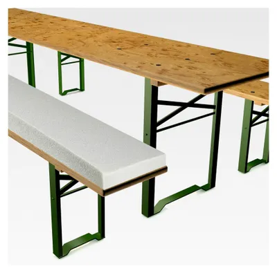 Produktbild von Bierbankauflage 2er Set für Festzeltgarnitur, Polster für Biertischgarnitur, Outdoor Sitzpolster (110 x 25 x 3,0 cm)