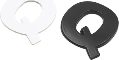 Produktbild von Schwarzer Metall-Q-Buchstaben-Alphabet-Aufkleber, Emblem Abzeichen, Aufkleber für Auto