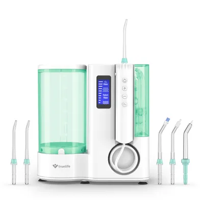 Zdjęcie produktu dla TrueLife AquaFloss Station O300 Ozone – Irygator do higieny jamy ustnej, ozonowanie wody, 10 poziomów ciśnienia, 600 ml, IPX4