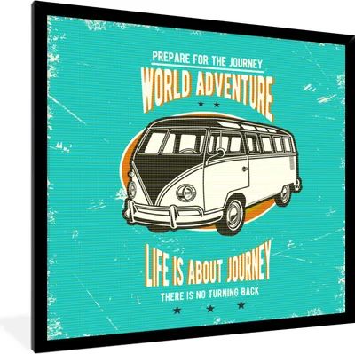 Produktbild von MuchoWow® MuchoWow® Gerahmtes Poster Oldtimer - Oldtimer - Auto 40x40 cm - Poster mit zchwarzem Bilderrahmen - Mit Rahmen - Wanddekoration Schlafzimmer