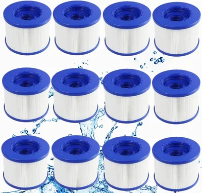 Image de Cartouche de filtre pour spa - Cartouche filtrante - Filtre de remplacement - Filtre pour spa - Filtre pour jacuzzi - Lot de 12 pièces