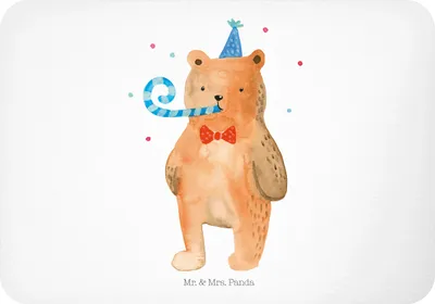 Produktbild von Mr. & Mrs. Panda magnet Bär Geburtstag - Weiß - Geschenk, haftmagnet, Glückwunsch, Dekomagnet, Kühlschrankmagnet, Alles Gute, whiteboardmagnet, Happy Birthday, Teddy