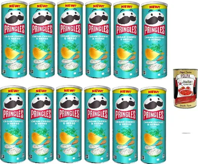 Produktbild von Pringles Cream Cheese & Herbs - 12x 165g + Italian Gourmet polpa 400gr