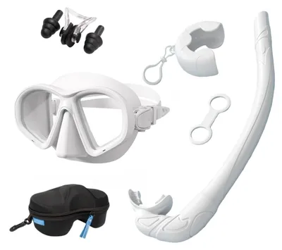 Image de Elzusha - Kit de tuba avec lentille en verre trempé pour la plongée