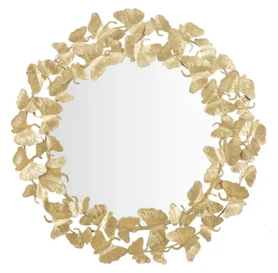Productafbeelding van Foglie wandspiegel met gouden ijzeren frame