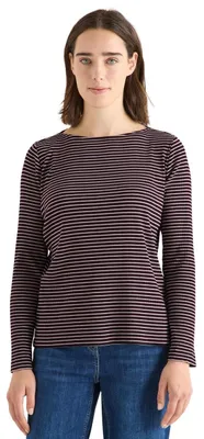 Productafbeelding van Gestreept lang袖shirt, auberginekleurig, maat S