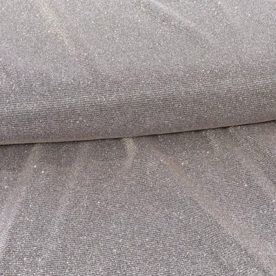 Produktbild von Jersey Meterware Polyester Glamour uni silber puderrosa 140cm