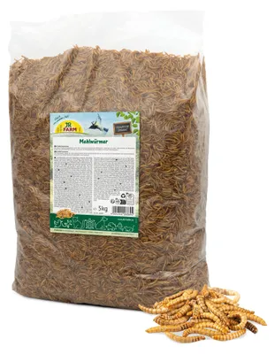 Mehlwürmer für Wildvögel, 5 kg, natürlicher Snack