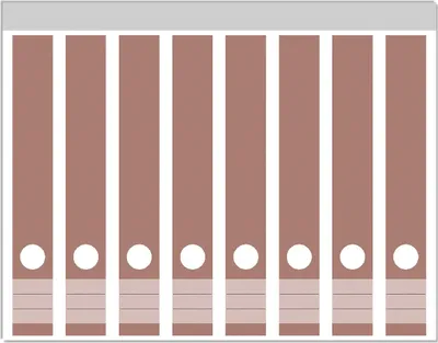 Produktbild von Wallario Ordnerrücken Sticker, selbstklebend für schmale Ordner, 8 Stück, Motiv Pastellpink
