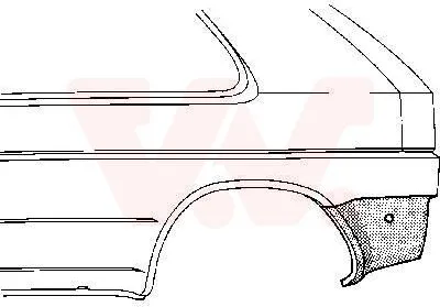 Produktbild von VAN WEZEL Seitenwand Reparaturblech für VW GOLF II (19E, 1G1)