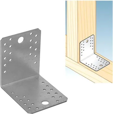 Produktbild von Winkelverbinder 105x105x90mm verzinkt Lochplattenwinkel Stuhlwinkel