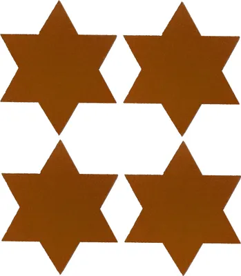 Produktbild von Oblique Unique 4 Filz Untersetzer Sterne Glasuntersetzer Getränke Untersetzer für Weihnachten Advent - braun