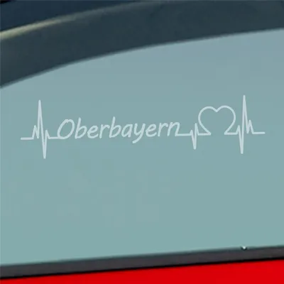 Produktbild von Auto Aufkleber Oberbayern Puls Herzschlag mit Ferien Region Motiv 19x4 cm Milchglas Sticker Heckscheibenaufkleber