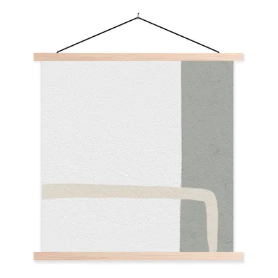 Produktbild von MuchoWow® Textilposter Abstrakt - Minimalismus - Design 40x40 cm mit holzfarbenen Rahmen - Posterleiste