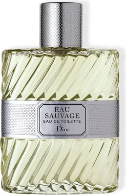 A close-up studio shot of a Christian Dior Eau Sauvage eau de Toilette bottle.