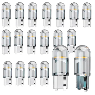 Zdjęcie produktu dla 20x krystaliczna żarówka LED W5W T10 COB 360 xenon white 6000K 12V postojowa pozycja 20 szt