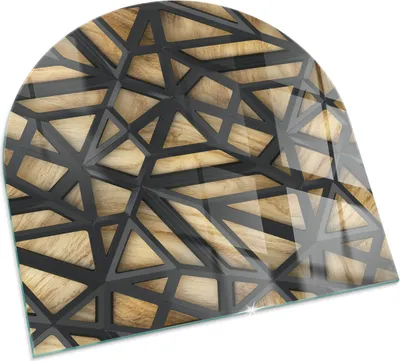 Produktbild von Geometrie mit Holz – Glasbodenplatte für – Kaminofen – Kaminplatte Glas – Schutzglas – Funkenschutzplatte –Glasbodenplatte Feuerfeste – Hitzeschutzplatte – Bodenschutz aus Glas – 100x100 cm