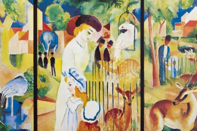 Produktbild von August Macke Kunstdruck Bild - Großer Zoologischer Garten, 1912 (80 x 120 cm)
