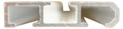 Produktbild von Zweiläufige Gardinenschienen aus Aluminium in Weiß, 100 cm