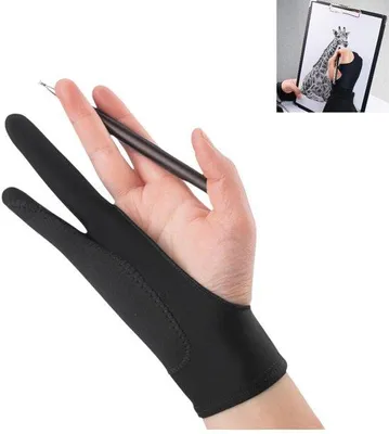 Produktbild von Digitale Künstlerhandschuhe - Tablet Handschuhe - Widerstandsfähige Zeichenhandschuhe - Drei Schichten - Sauerstoff- und Staubdicht