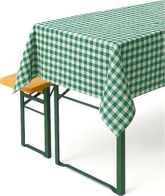 Produktbild von Landhaus Tischdecke Bauernkaro kariert grün-weiß 80 x 80
