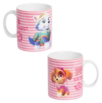 Produktbild von Paw Patrol Tasse – Skye & Everest Kinder Kaffeetasse Becher Kaffeebecher aus Porzellan 320 ml