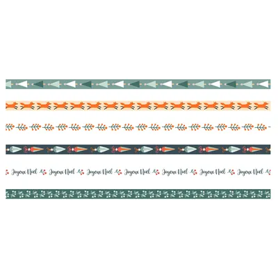 Image de 6 rubans imprimés « Noël » de 1 m