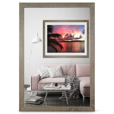 Produktbild von Rahmengalerie24 Bilderrahmen Foto Poster Rahmen Alice Holz MDF Weiß glanz 29,7x42 cm